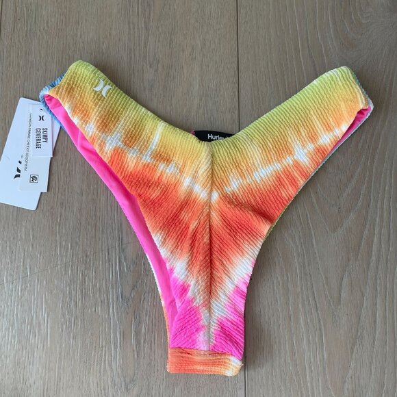 NEW Hurley Womens Medium Rainbow Ombre Cheeky Scoop Bikini Bottom Swimwear - Picture 4 of 11
